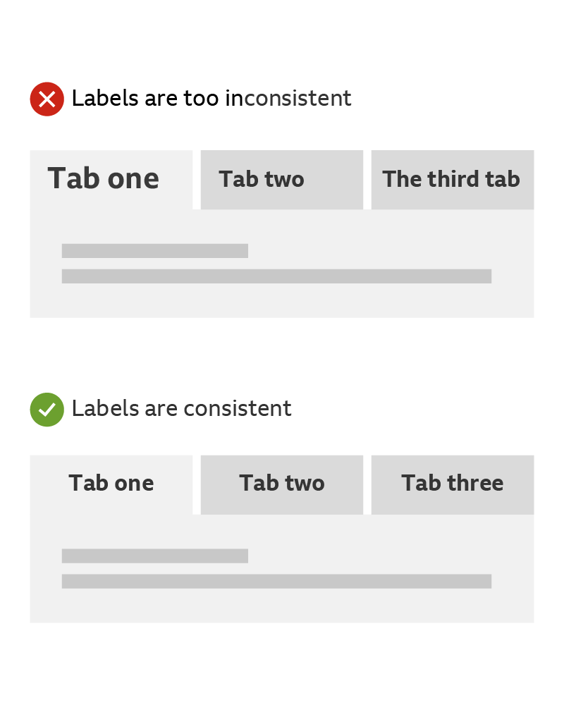 Tab label text should be treated in the same way.