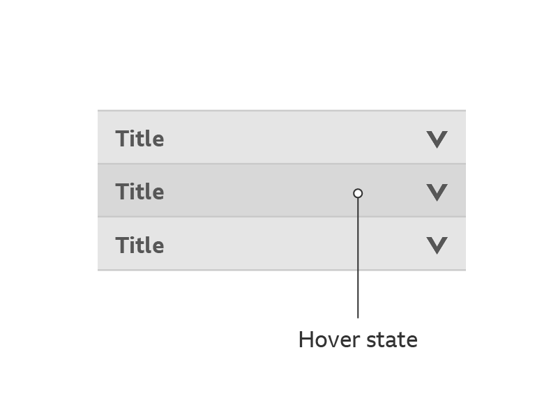 The hover state of a Drawer.